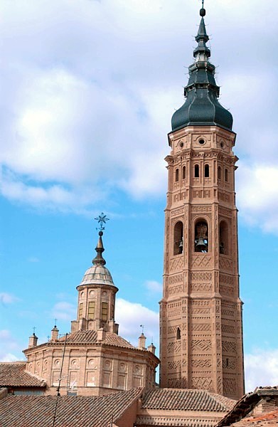 Torre y cimborrio de la Iglesia de Santa María, Calatayud - Archivo fotográfico del Gobierno de Aragón