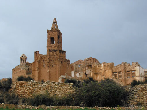 Vista del pueblo viejo de Belchite