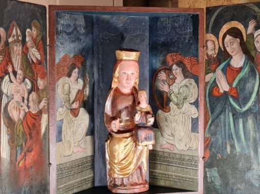Talla románica de la Virgen de Espuéndolas, restaurada por el Gobierno de Aragón