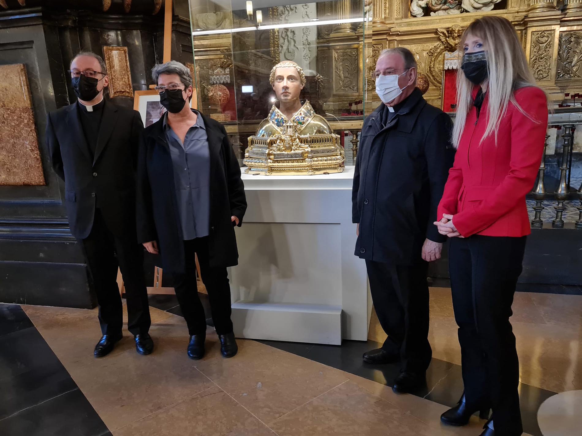 Restauracion del busto relicario de san Vicente en la Seo de Zaragoza