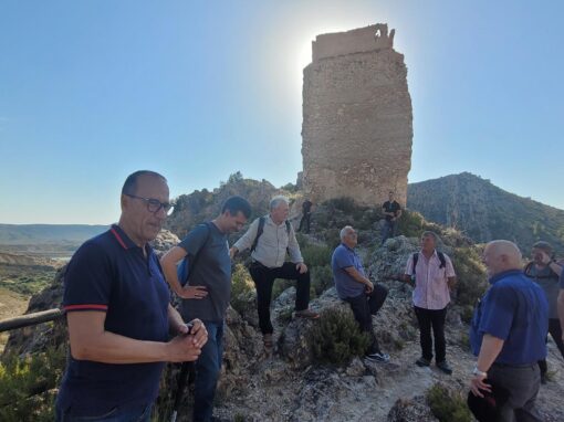 El consejero de Educación, Cultura y Deporte del Gobierno de Aragón, Felipe Faci, en el Parque Cultural del Río Martín