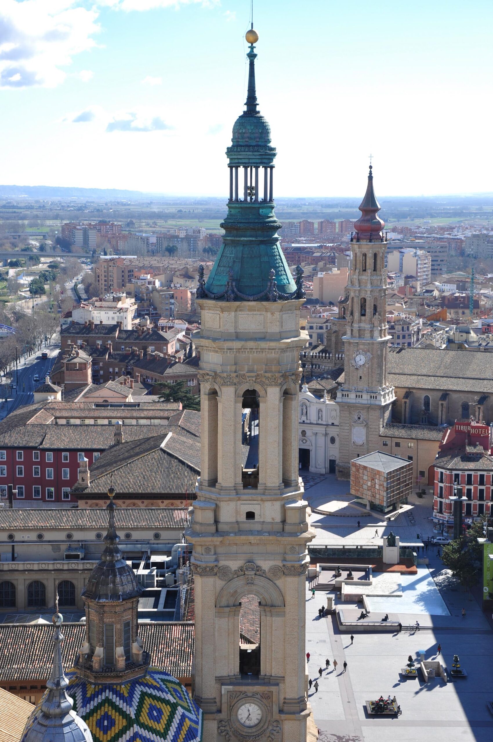 Vista desde la Basílica de Nuestra Señora del Pilar, Zaragoza. Foto: Juan Carlos Gil Ballano