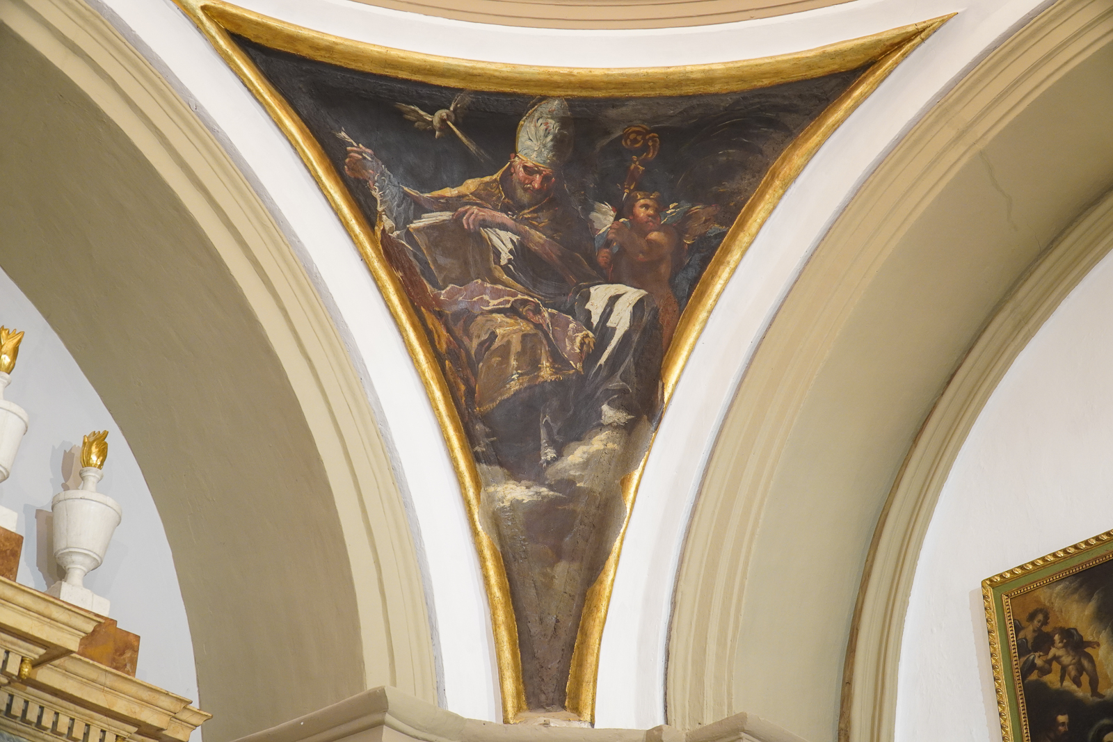 San Gregorio Magno, de Francisco de Goya. Ermita de Nuestra Señora de la Fuente, Muel. Foto: Albella Audiovisual