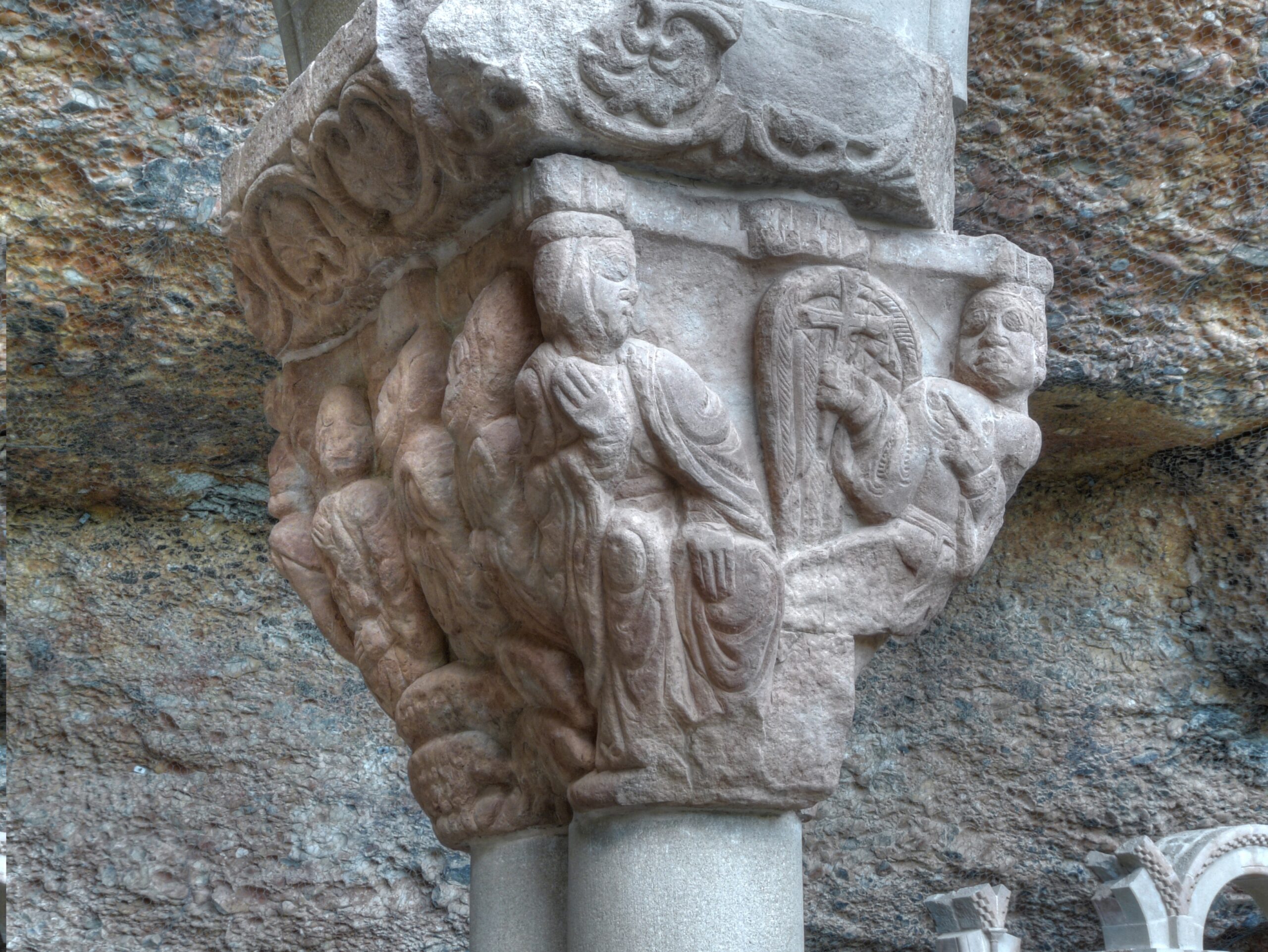 Capitel del claustro de San Juan de la Peña. Foto: Archivo fotográfico del Gobierno de Aragón
