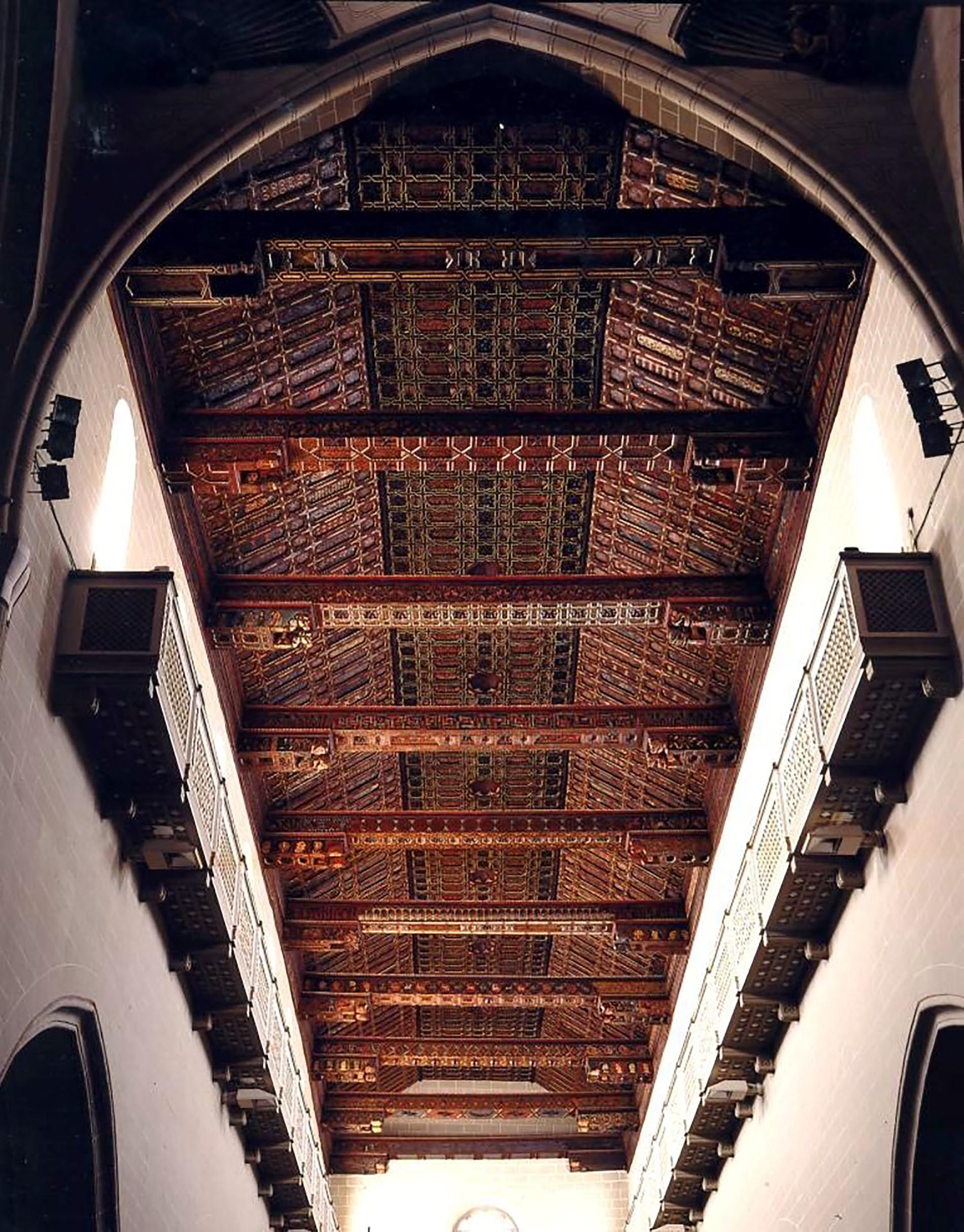 Techumbre mudéjar de la Catedral de Santa María de Mediavilla, Teruel. Foto: Archivo fotográfico del Gobierno de Aragón