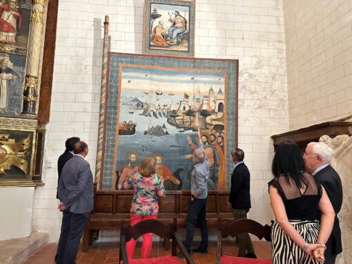 Visita a Albarracín de la consejera de Presidencia, Tomasa Hernández, y los directores generales de Cultura y Patrimonio Cultural, Pedro Olloqui y Gloria Pérez