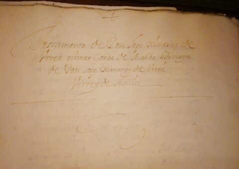 Testamento de Don Lope Ximenez de Urrea, primer Conde de Aranda